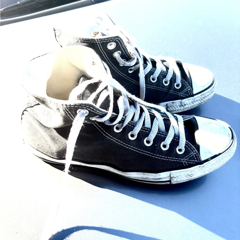 Black High-Top converse mens 9